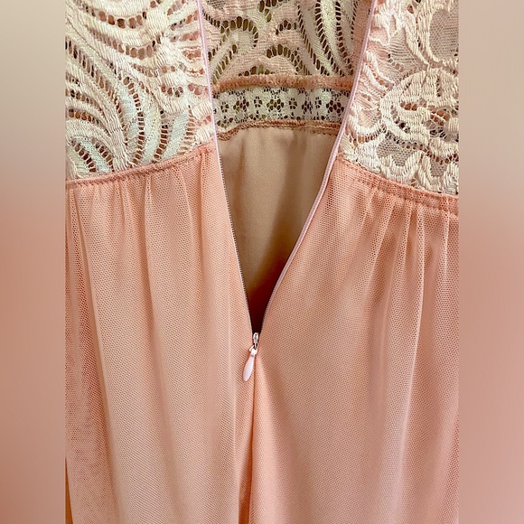 Pink Lace & Chiffon Tailored Bridesmaid Dress , Graduation Dress , Prom Dress - Picture 11 of 11